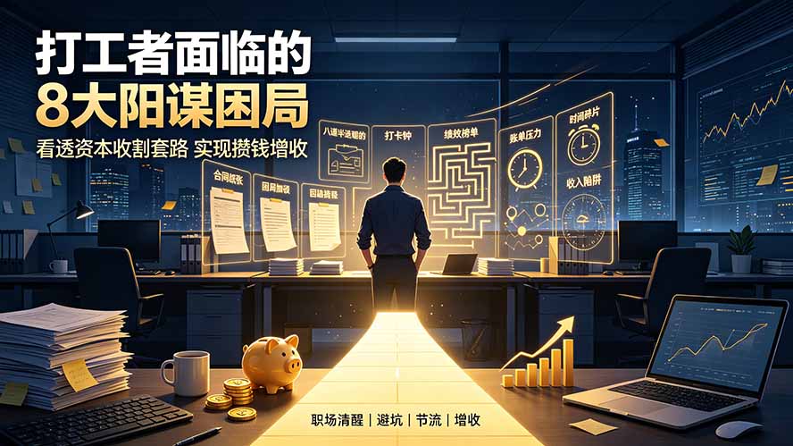 付费文章：打工者面临的8大阳谋困局，看透资本收割套路实现攒钱增收-藏宝阁
