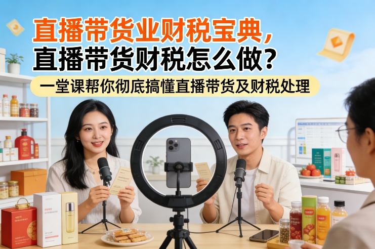 直播带货业财税宝典，直播带货财税怎么做？一堂课帮你彻底搞懂直播带货及财税处理-藏宝阁