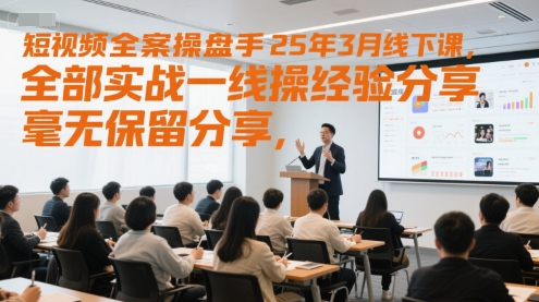 短视频全案操盘手25年3月线下课，全部实战一线操盘手经验分享，毫无保留分享，全是干货-藏宝阁