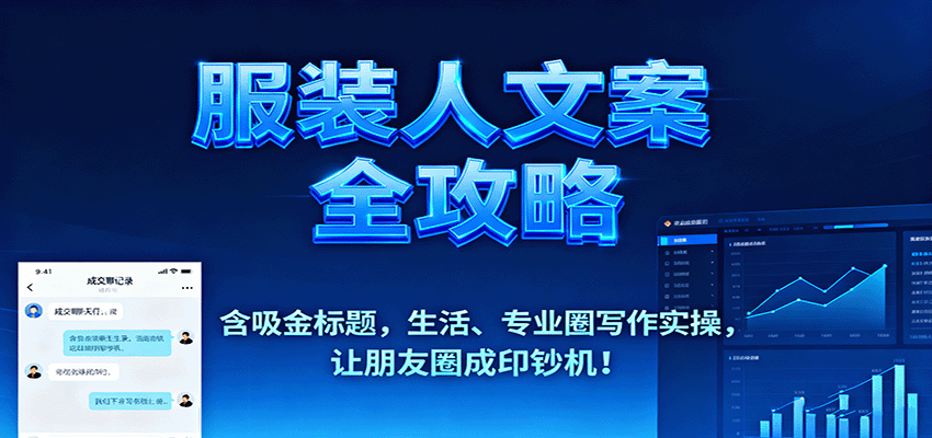 服装人文案全攻略，含吸金标题，生活、专业圈写作实操，让朋友圈成印钞机！-藏宝阁