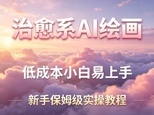 治愈系AI绘画提示词项目，低成本小白易上手，每天10分钟，新手保姆级实操教程-藏宝阁