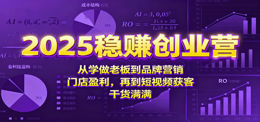 2025稳赚创业营：从学做老板到品牌营销、门店盈利，再到短视频获客，干货满满-藏宝阁
