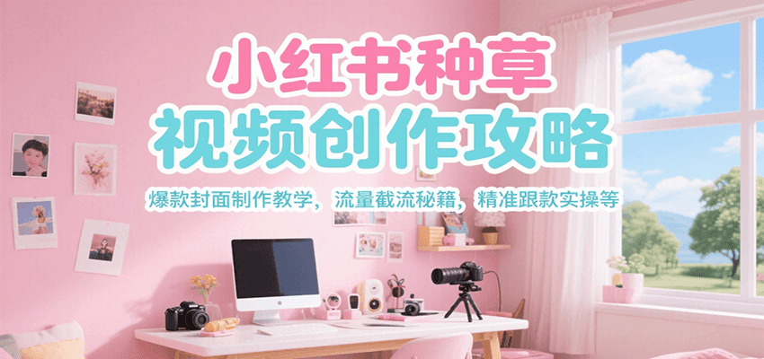 小红书种草视频创作攻略，爆款封面制作教学 ，流量截流秘籍 ，精准跟款实操等-藏宝阁