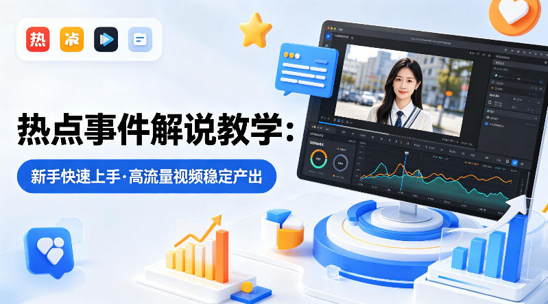 某大V的热点事件解说教学，新手也能快速上手，稳定产出高流量解说视频-藏宝阁