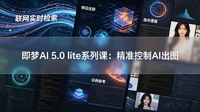 即梦AI 5.0 lite实战课：联网实时检索+特征迁移+指令遵循+示例参考，精准控制AI出图-藏宝阁
