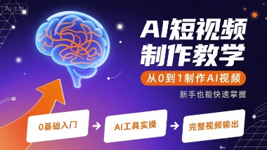 AI短视频制作教学，从0到1制作AI视频-藏宝阁