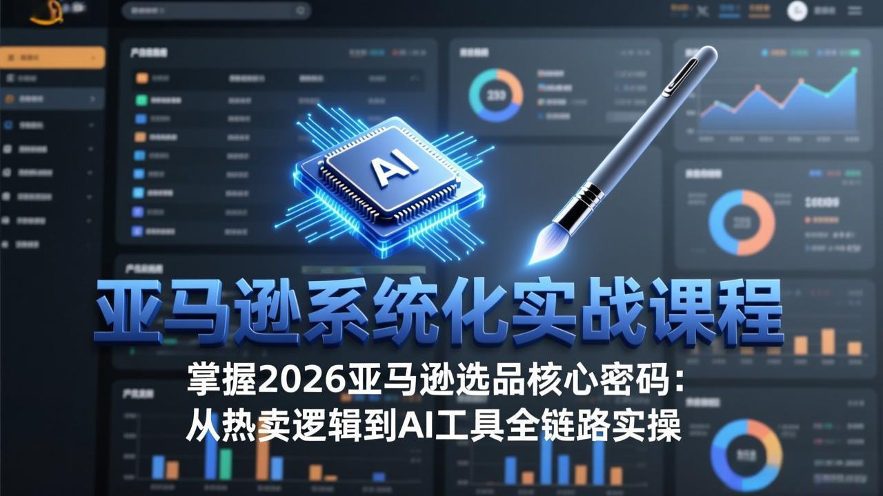 亚马逊系统化实战课-更新3月：2026最新选品方法论，从热卖原因分析到AI作图，提升选品成功率-藏宝阁