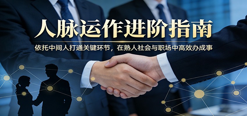 付费文章：人脉运作进阶指南，依托中间人打通关键环节，在熟人社会与职场中高效办成事-藏宝阁