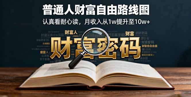 某付费文：普通人财富自由路线图，认真看耐心读，月收入从1w提升至10w+-藏宝阁