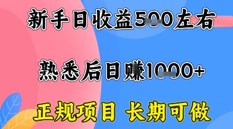 全年可变现项目，收益高无门槛，正规项目，长期可做，一天收益1k+一台电脑在家创业【揭秘】-藏宝阁