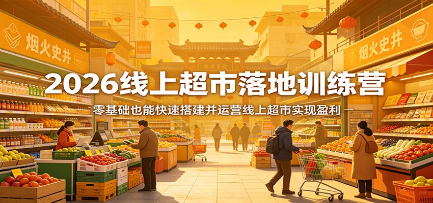 2026线上超市落地训练营，零基础也能快速搭建并运营线上超市实现盈利-藏宝阁