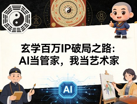 玄学百万IP破局之路：AI当管家，我当艺术家-藏宝阁