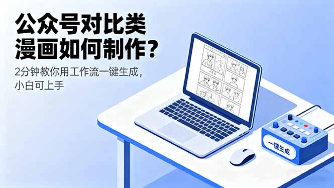 公众号对比类漫画如何制作？2分钟教你用工作流一键生成，小白可上手-藏宝阁