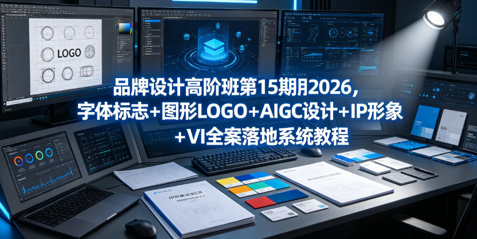 品牌设计高阶班第15期2026，字体标志＋图形LOGO＋AIGC设计＋IP形象＋VI全案落地系统教程-藏宝阁