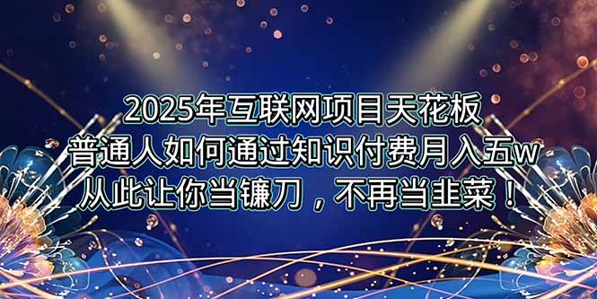 2025年互联网项目天花板，普通人如何通过卖项目实现逆风翻盘，月入5W＋！-藏宝阁