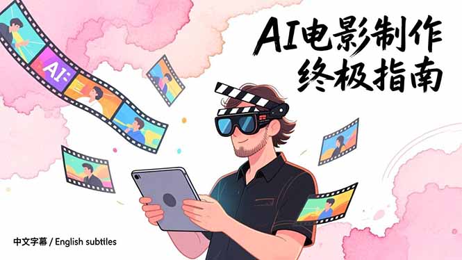 AI电影制作终极指南：从创意到成片，系统掌握智能影视全流程实战课(中英字幕-藏宝阁