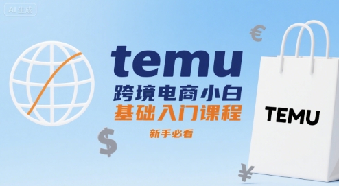temu跨境电商小白基础入门课程，新手必看-藏宝阁