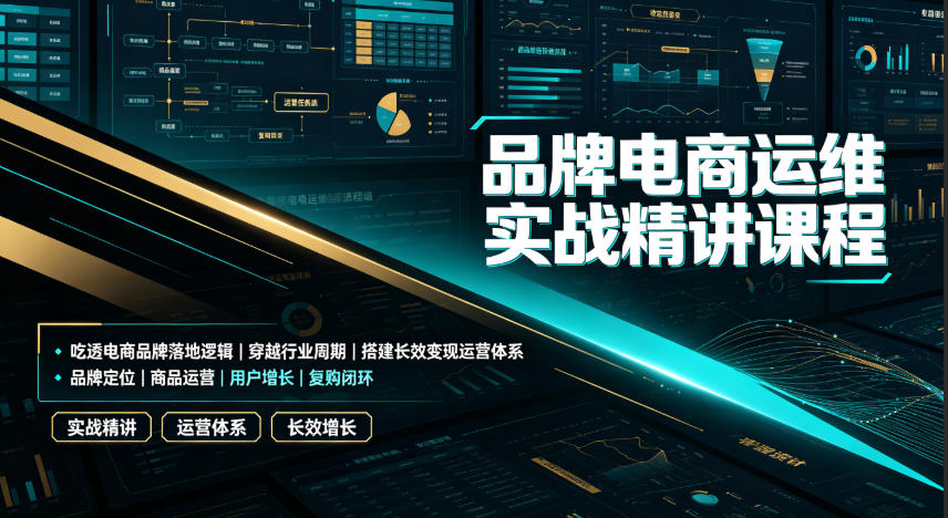 品牌电商运维实战精讲课程｜吃透电商品牌落地逻辑、穿越行业周期、搭建长效变现运营体系-藏宝阁