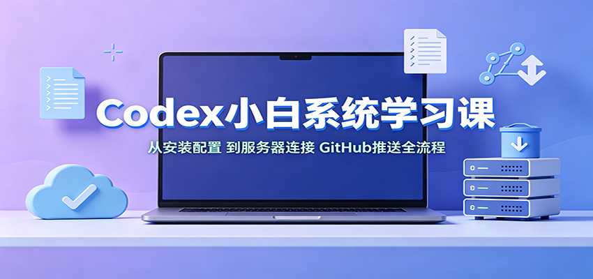 Codex小白系统学习课：小从安装配置，到服务器连接、GitHub推送全流程-藏宝阁
