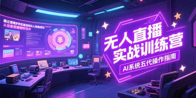 无人直播实操训练营，从设备搭建到话术，AI系统五代操作指南(7月更新-藏宝阁