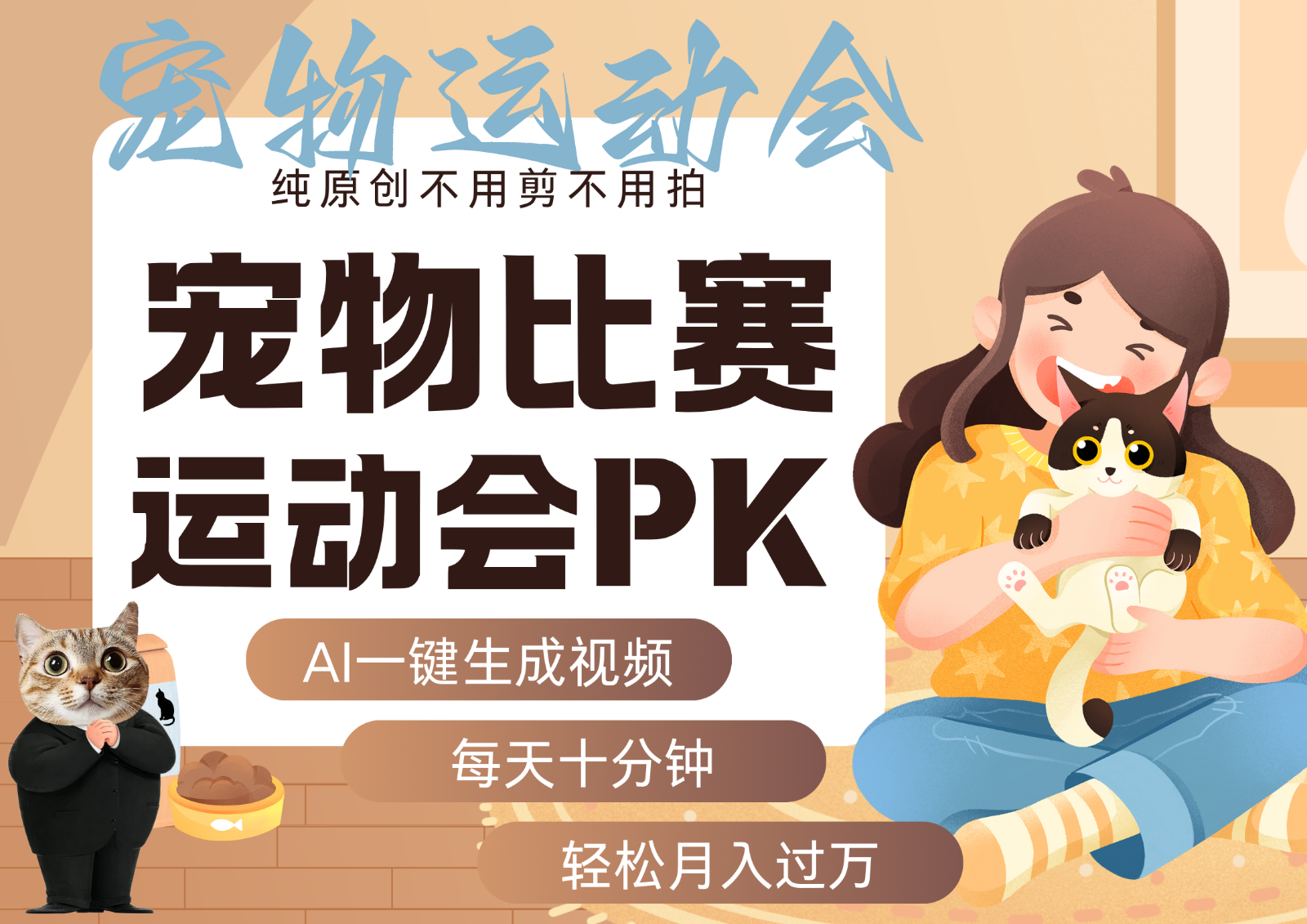 AI萌宠运动员跳水 射击 篮球 足球比赛 每天十分钟 附详细提示词文案库 代替做…-藏宝阁