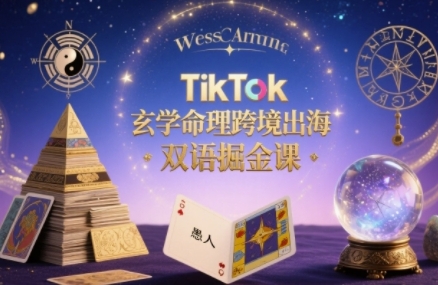 TikTok玄学命理跨境出海双语掘金课，手把手教你用命理知识精准直击海外用户痛点-藏宝阁