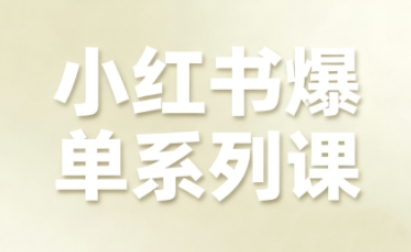 小红书爆单系列课，聚焦小红书电商全链路增长-藏宝阁