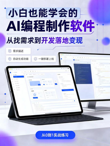手把手教会你ai编程制作软件到变现全路径，零基础小白轻松上手，从找需求到开发落地变现【揭秘】-藏宝阁