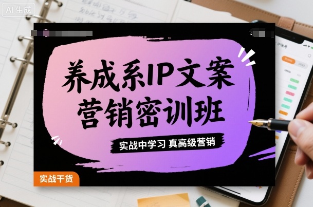 养成系IP文案营销密训班，实战中学习真高级营销-藏宝阁