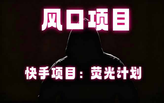快手风口项目，荧光计划托管，长期稳定，适合批量做-藏宝阁