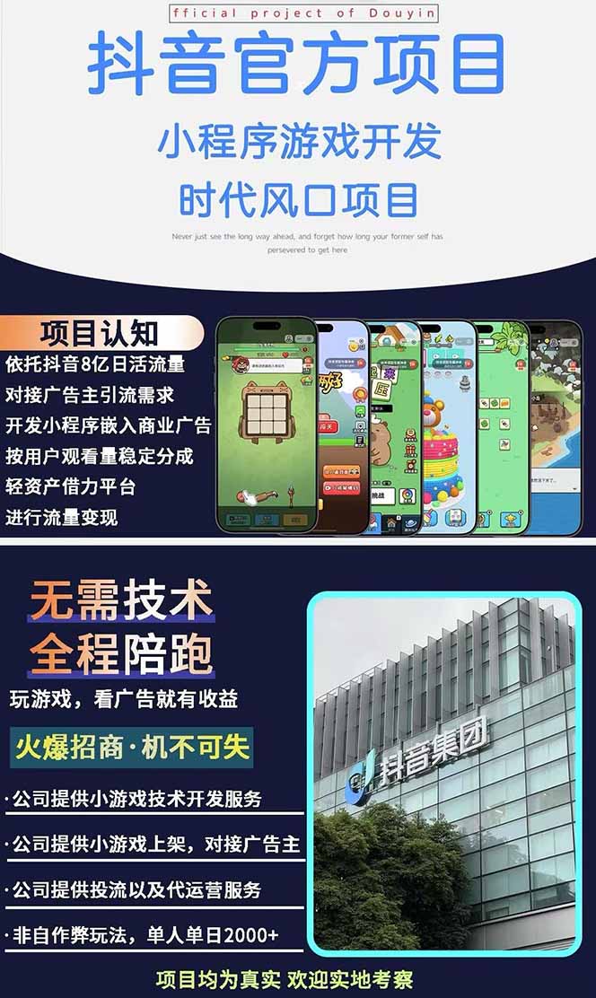 图片[1]-2025最热抖音官方项目 Ai时代风口项目小程序游戏开发 实测单个游戏日收…-藏宝阁