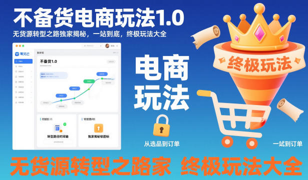 不备货电商玩法1.0，​无货源转型之路独家揭秘，一站到底，终极玩法大全-藏宝阁