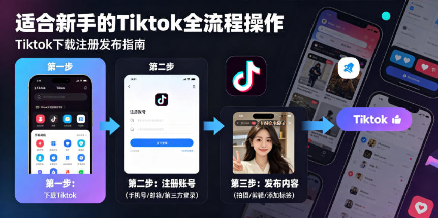 Tiktok下载注册发布，适合新手的Tiktok全流程操作-藏宝阁