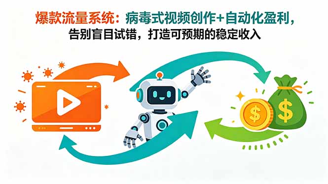 爆款流量系统：病毒式视频创作+自动化盈利，告别盲目试错，打造可预期的稳定收入-藏宝阁
