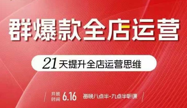 贾真电商群爆款全店运营，21天提升全店运营思维，起店、全店运营爆款不断-藏宝阁