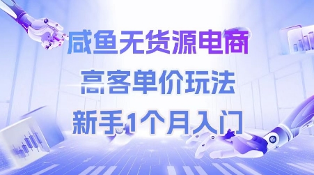 咸鱼无货源电商，高客单价玩法，新手1个月入门-藏宝阁