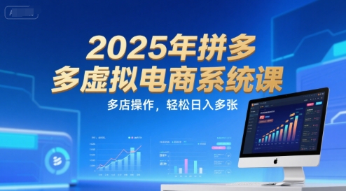 2025年拼多多虚拟电商系统课，多店操作，轻松日入多张-藏宝阁