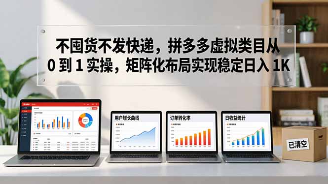 不囤货不发快递，拼多多虚拟类目从 0 到 1 实操，矩阵化布局实现稳定日入 1K-藏宝阁