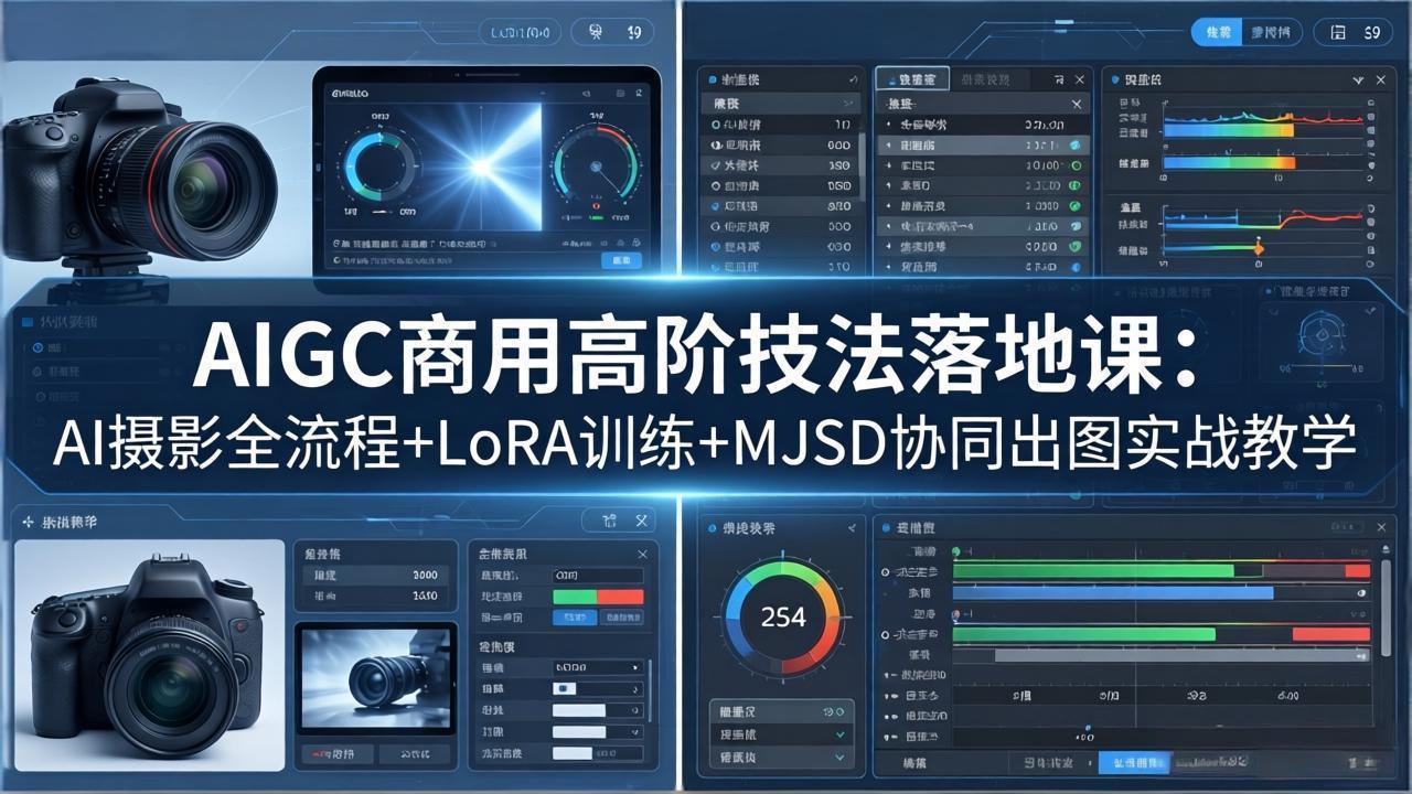 AIGC商用高阶技法落地课：AI摄影全流程+LoRA训练+MJSD协同出图实战教学-藏宝阁