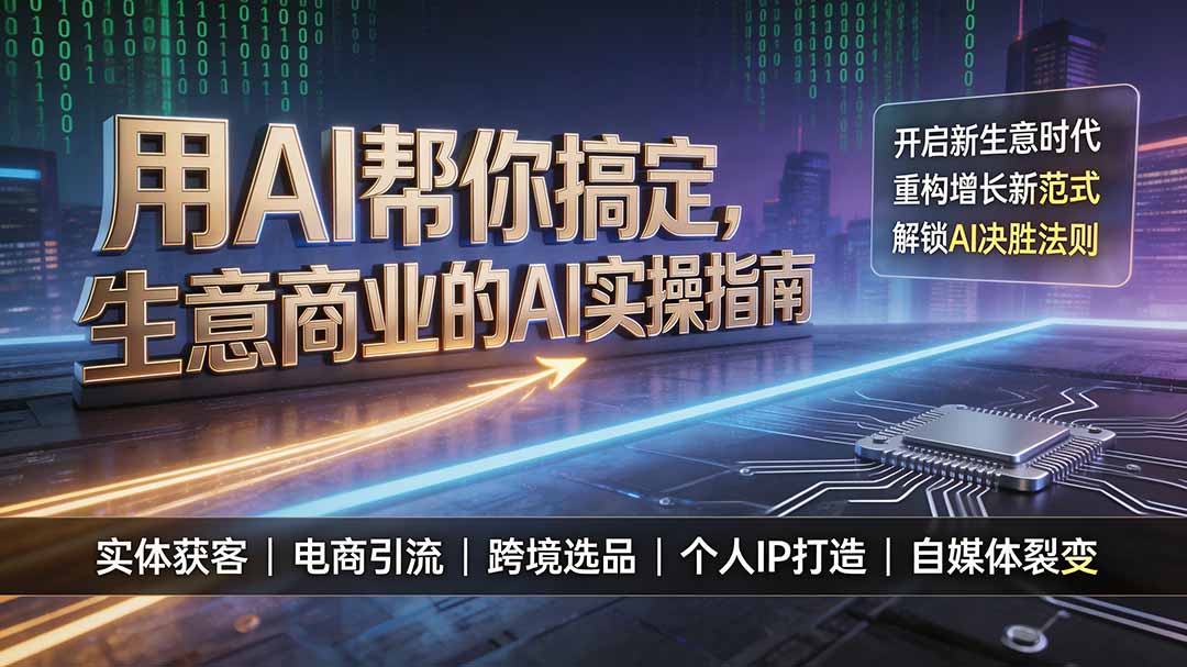 用AI帮你搞定，生意商业的AI实操指南，开启新生意时代，重构增长新范式，解锁AI时代决胜法则-藏宝阁