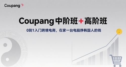 Coupang中阶班+高阶班，0到1入门跨境电商，在家一台电脑挣韩国人的钱-藏宝阁