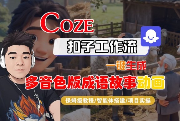 Coze扣子智能体工作流一键生成“多音色版成语故事“动画，全流程保姆级教学-藏宝阁