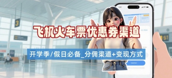 学生党必看！机票火车票优惠券申请渠道 + 项目打法，开学季节日速存-藏宝阁