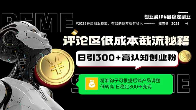评论区低成本引流秘籍，精准钩子直击用户，单账号日增300+创业粉，日稳…-藏宝阁