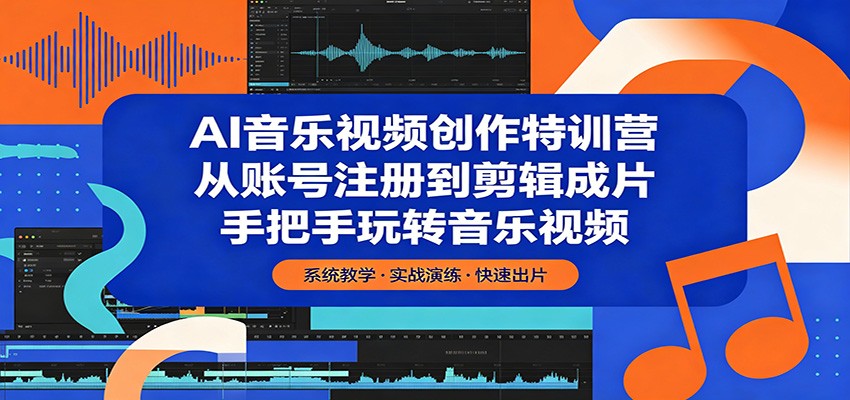 AI音乐视频创作特训营：从账号注册到剪辑成片，手把手玩转音乐视频-藏宝阁