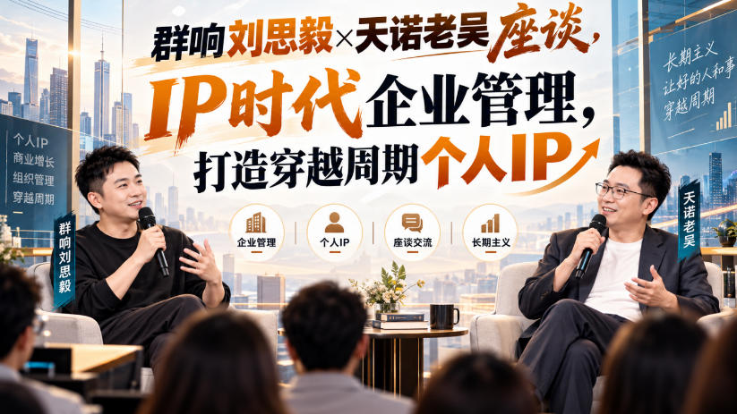 群响刘思毅×天诺老吴座谈，IP时代企业管理，打造穿越周期个人IP-藏宝阁