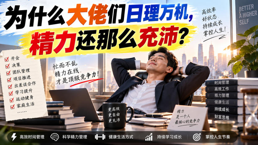 付费文章：为什么大佬们日理万机，精力还那么充沛？-藏宝阁