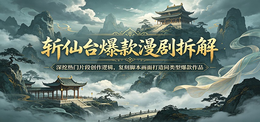 斩仙台爆款漫剧拆解：深挖热门片段创作逻辑，复刻脚本画面打造同类型爆款作品-藏宝阁