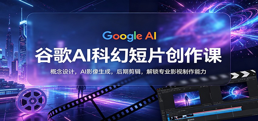 谷歌AI科幻短片创作课：概念设计，AI影像生成，后期剪辑，解锁专业影视制作能力-藏宝阁