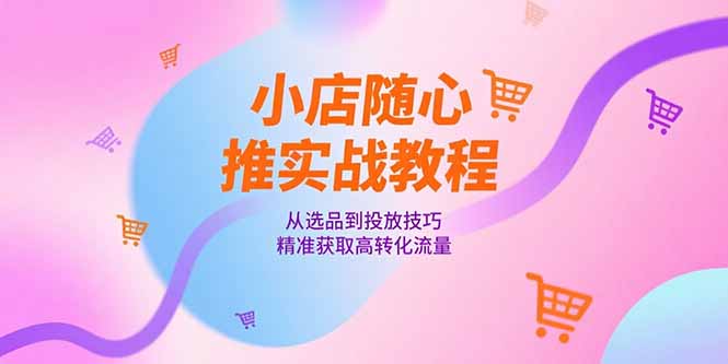 小店随心推实战教程，从选品到投放技巧，精准获取高转化流量-藏宝阁
